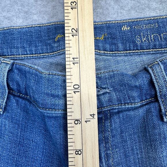 7 For All Mankind Jeans SZ 31 Medium Wash Stretch Denim Relaxed Skinny Straight - Picture 10 of 12